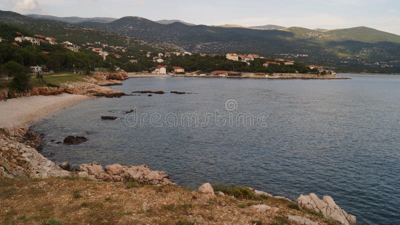 Povile is a fisherman`s village in Croatia on the Adriatic coast beneath the old town of Ledenice.