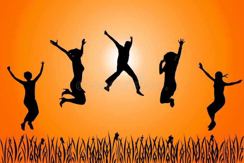 Pessoas felizes ilustração do vetor