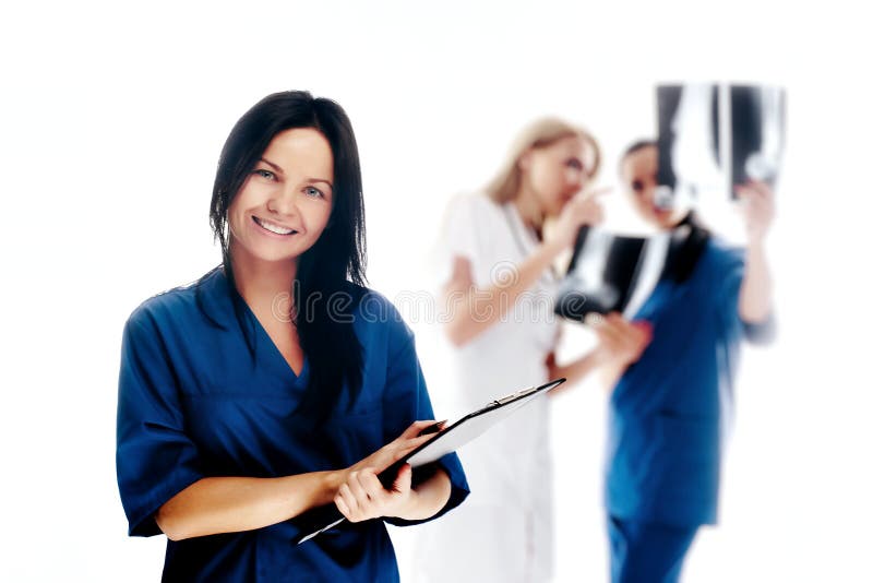 Pessoas médicas sorridentes imagens de stock royalty free