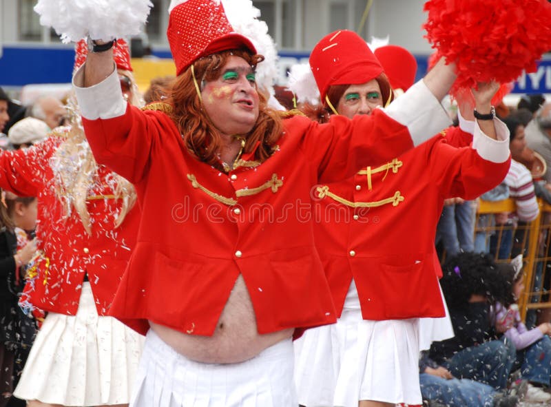 Pessoas no Desfile de Carnaval imagem de stock