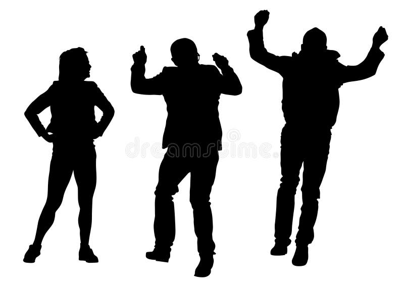 Povos quatro do dançarino ilustração royalty free Povos quatro do dançarino ilustração royalty free