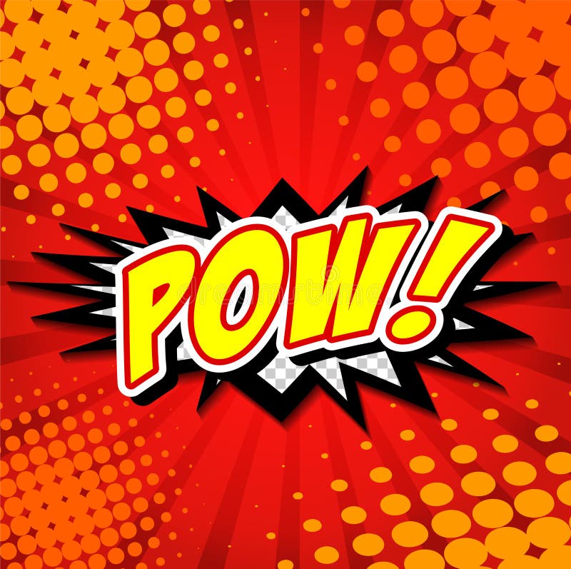 Pow! Comic Speech Bubble, Cartoon Stock Vector Illustration of burst, book 37866566