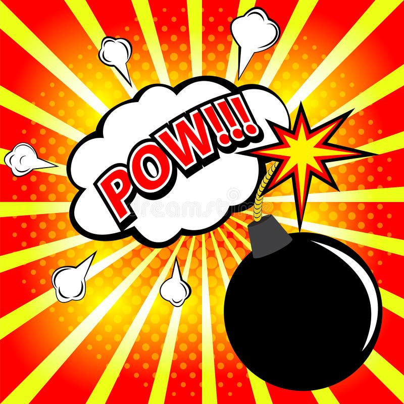 POW! Comic Speech Bubble, Cartoon. Stock Vector Illustration of stylish, comic 96701466