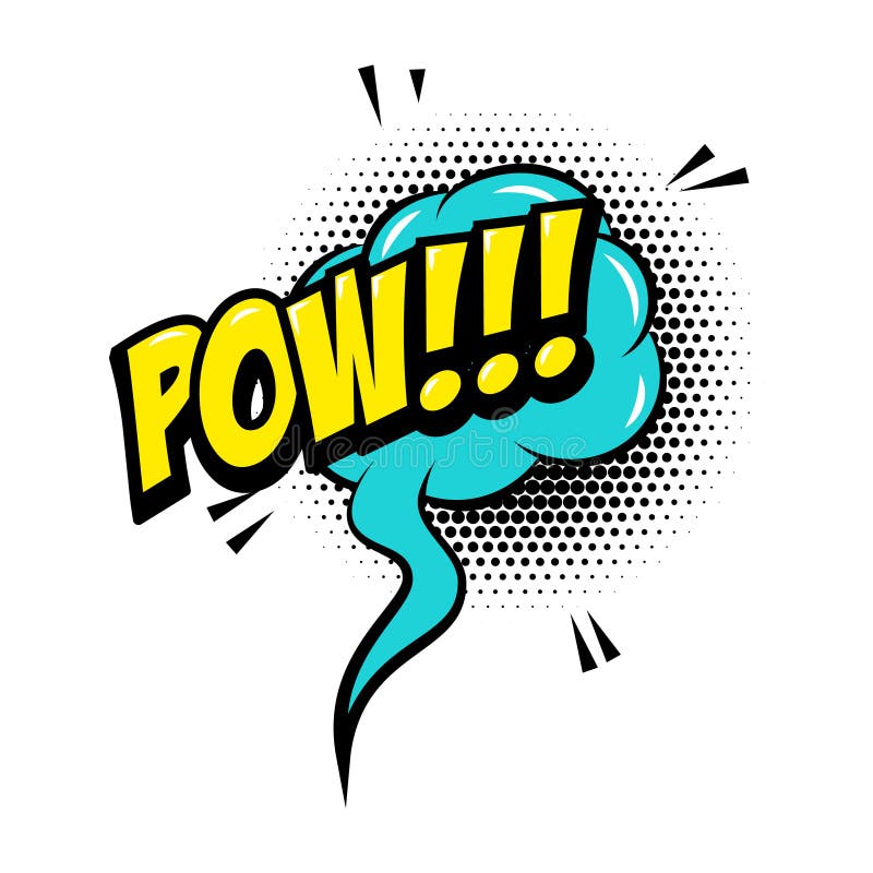 POW!!! Comic Style Phrase with Speech Bubble. Stock Vector Illustration of bubble, icon 130673300