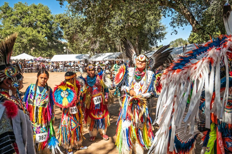 Pow Wow. Native Americans in Full Regalia. 24th Annual Santa Ynez