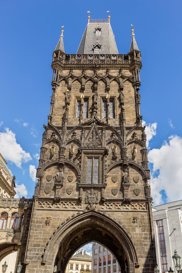 The Powder Tower in Prague stock image. Image of gothic 79388859
