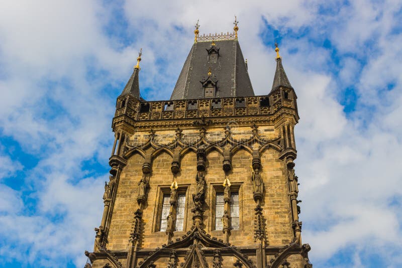 Powder Tower in Prague stock photo. Image of middle, arch 44817220