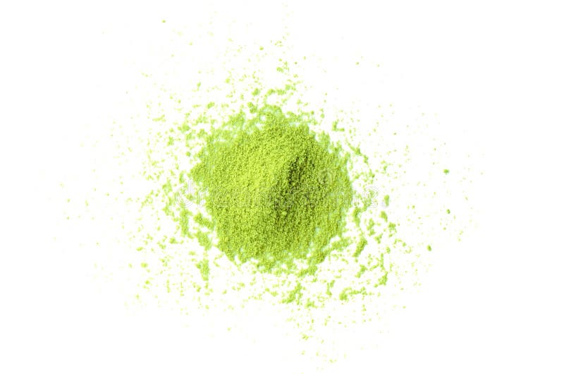Powdered Matcha Green Tea Isolated on White Stock Photo Image of