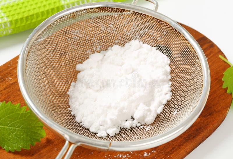 Powdered sugar in a sieve stock photo. Image of utensil 39505840