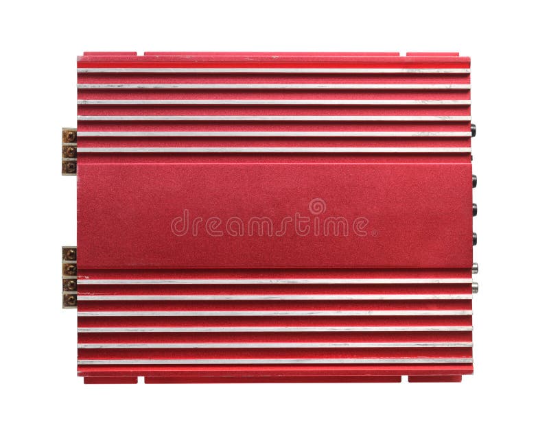 Power amplifier for car stock photo. Image of metal 149703714