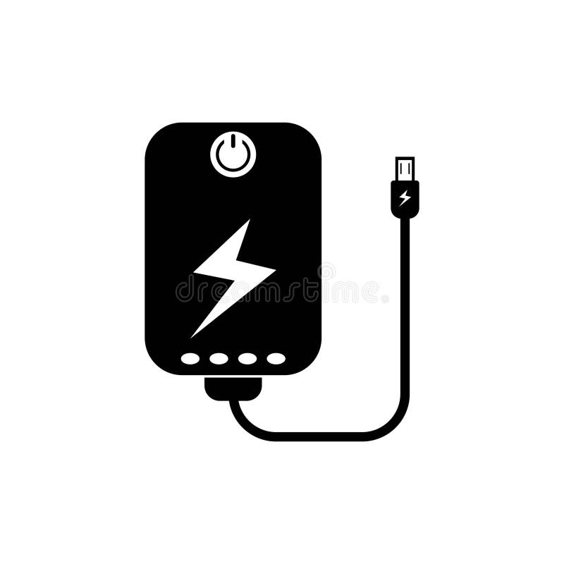 Power bank icon,vector illustration design stock illustration