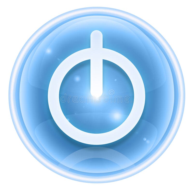 Power button ice royalty free illustration