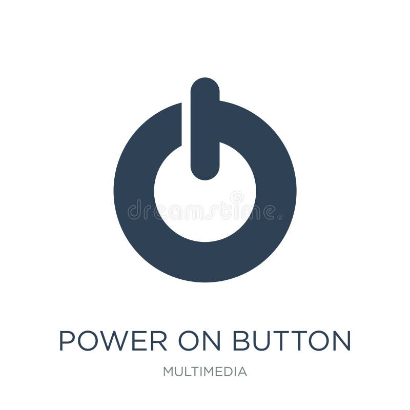 power on button icon in trendy design style. power on button icon isolated on white background. power on button vector icon simple stock illustration power on button icon in trendy design style. power on button icon isolated on white background. power on button vector icon simple stock illustration