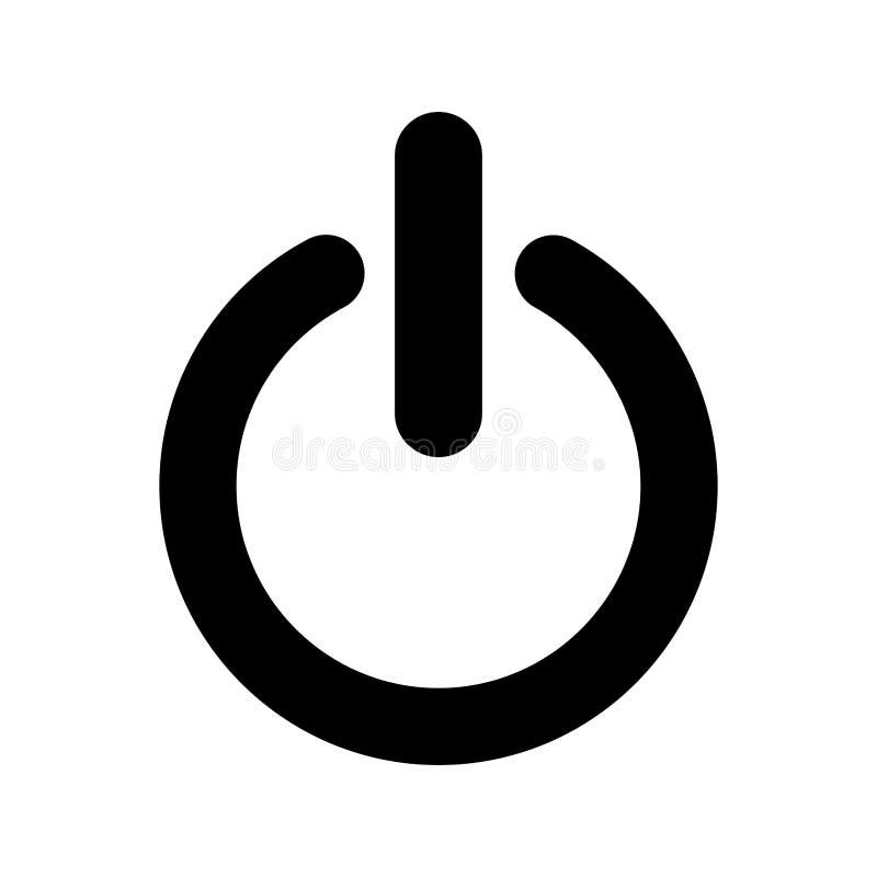 Power Button Symbol Isolated Icon Stock Illustration Illustration Of Button Sign