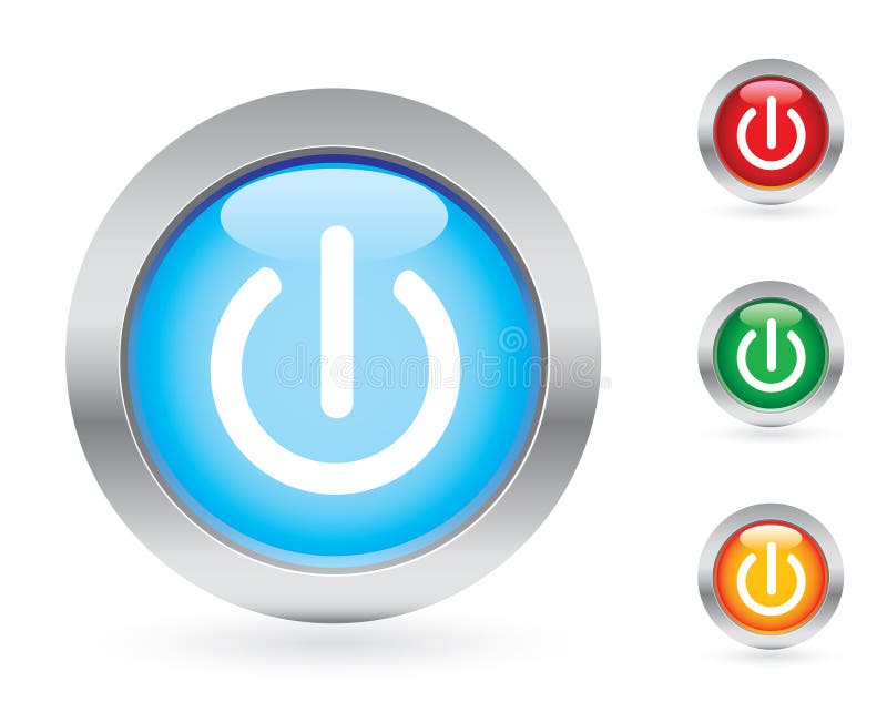 Power button set vector illustration