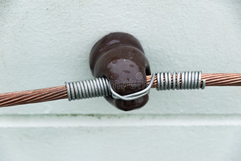 Power cable insulators stock image. Image of plastic 13945815