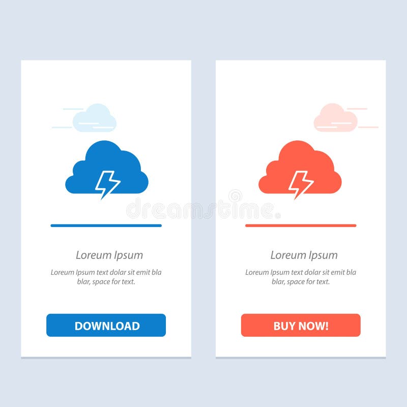 Power, Cloud, Nature, Spring, Sun Blue and Red Download and Buy Now web Widget Card Template royalty free illustration.