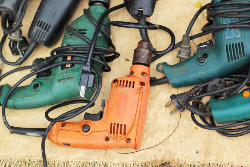 Power Drill and Titanium Coated Drill Bit Stock Image Image of coat, metal 44636607