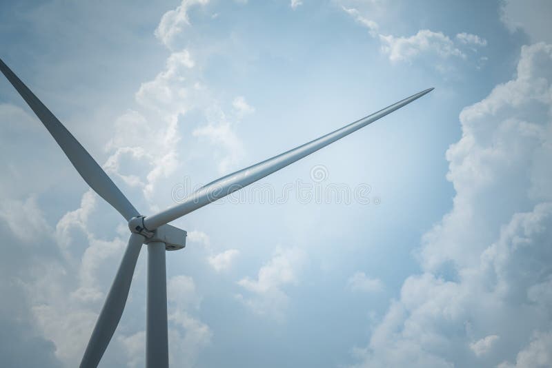 Wind turbines power generator on blue sky royalty free stock photo Wind turbines power generator on blue sky royalty free stock photo