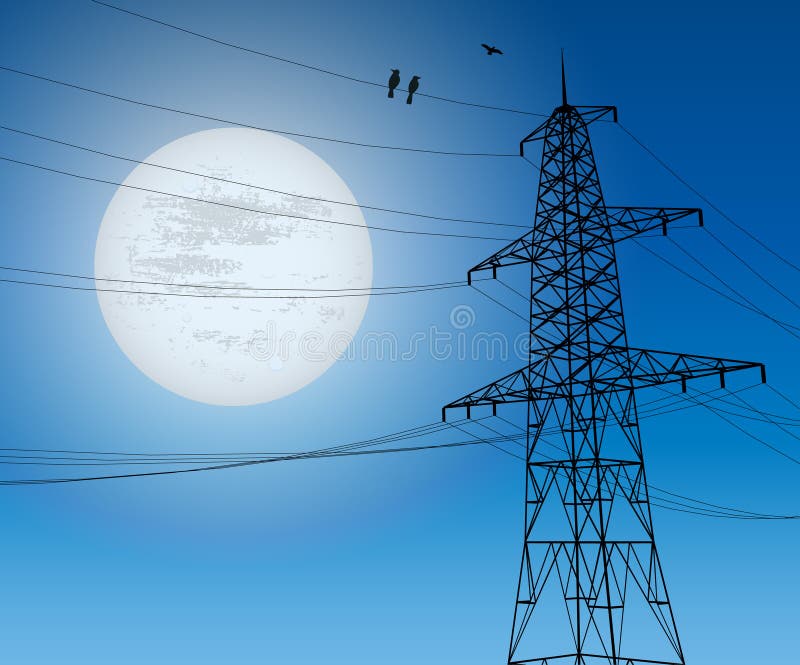 Power Line royalty free illustration