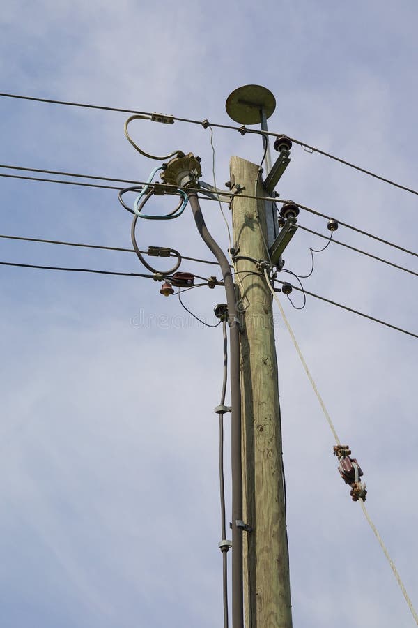 Power line pole stock photo. Image of infrastructure 43244554