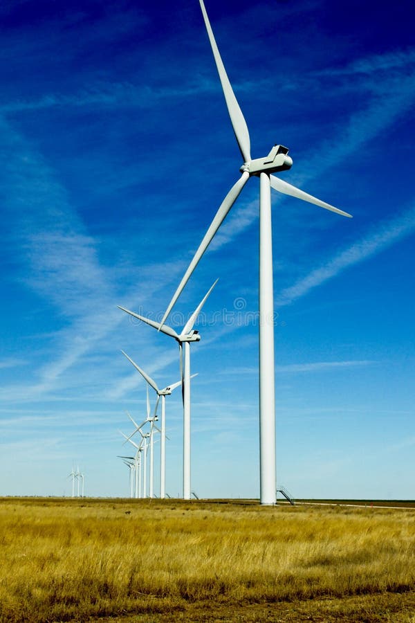 Wind Turbines on Texas ranchland. Texas wind energy turbines stock images, royalty-free photos and pictures