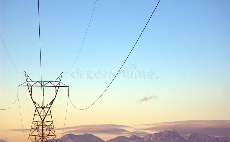 Power lines stock image