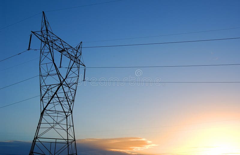 Power lines stock photography
