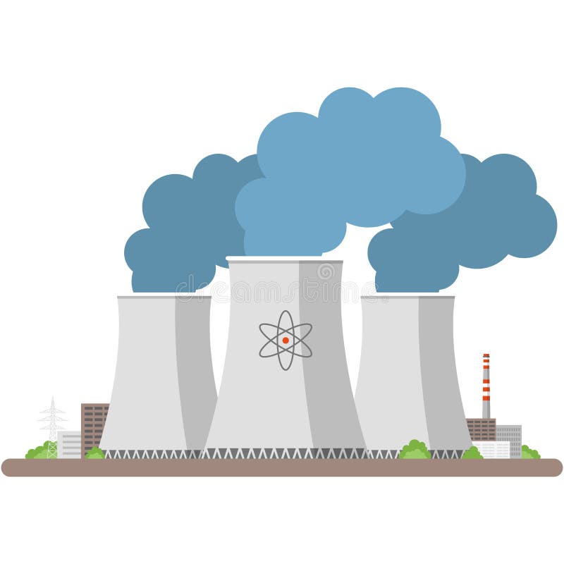 Power Nuclear Plant Vector Station Icon Stock Vector - reactor, power: 222019625