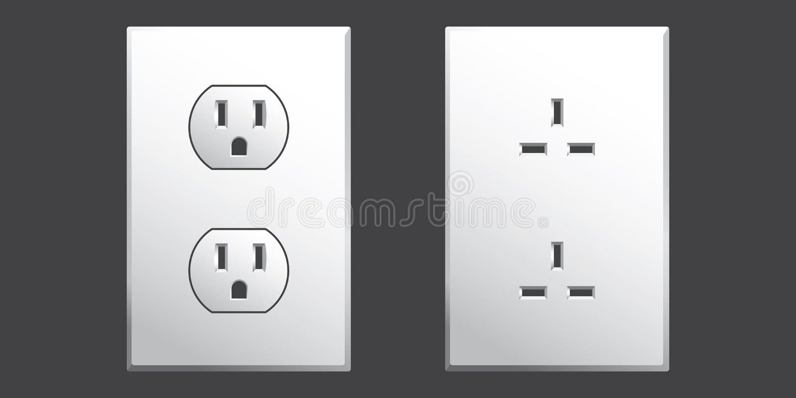 Plug socket stock illustration. Illustration of isolated 928391