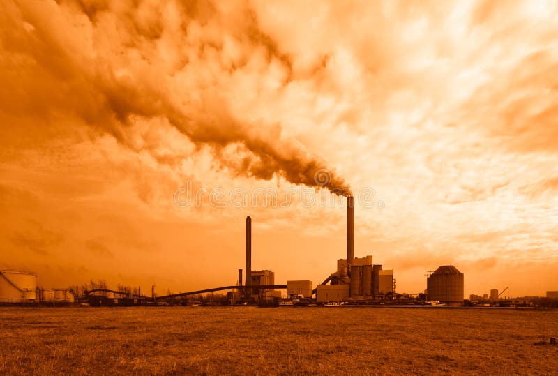Power plant stock photo. Image of petroleum, heavy, landscape 4551506