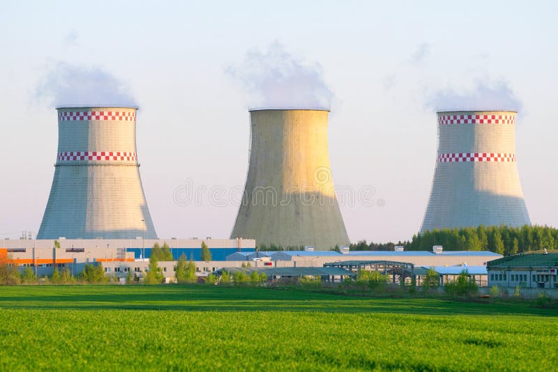 A Huge Cooling Tower of a Thermal Power Plant Stock Photo Image of