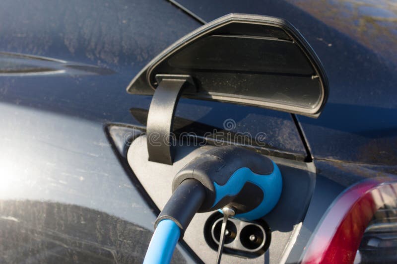 Power Plug of a Electric Car Stock Image Image of technology, holland