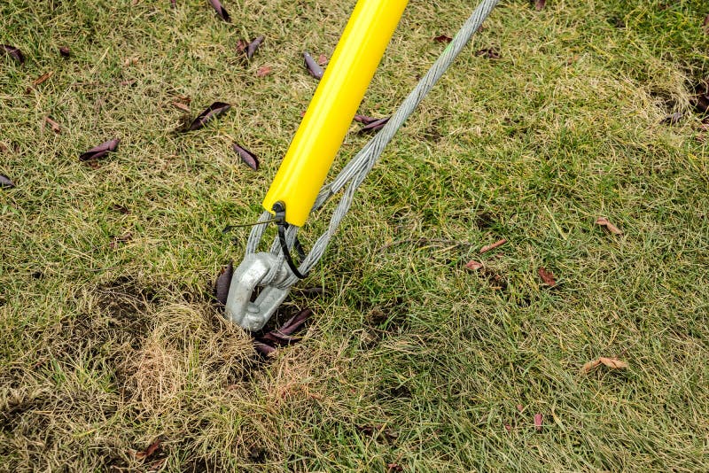 Power Pole Anchor stock photo. Image of warning, stability 45744744