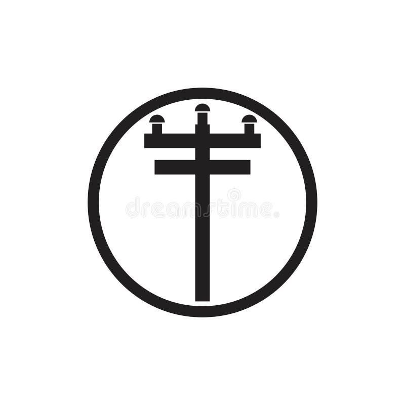 Power pole logo stock vector. Illustration of infrastructure 217432776