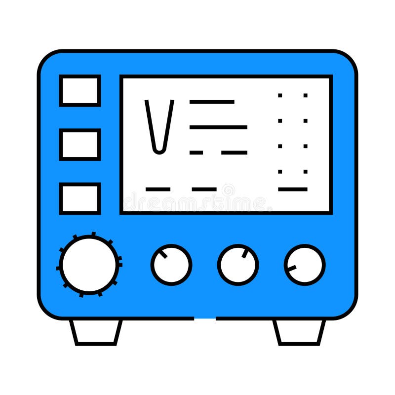Power supply electrical engineer icon color illustration stock illustration