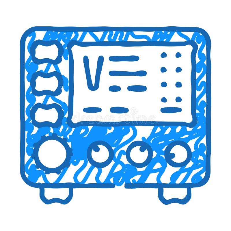 Power supply electrical engineer icon doodle illustration stock illustration