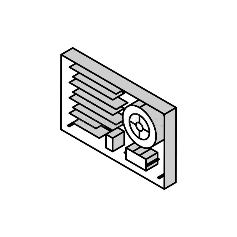 Power supply electrical engineer isometric icon vector illustration royalty free illustration
