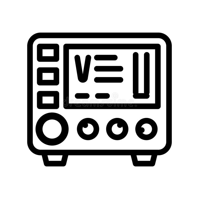 Power supply electrical engineer line icon vector illustration royalty free illustration