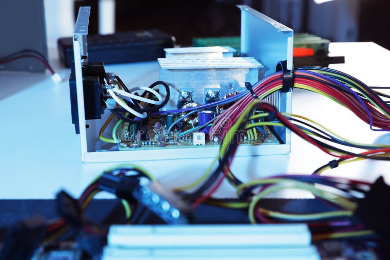 Power Supply Unit. Computer Repair Service Stock Image Image of