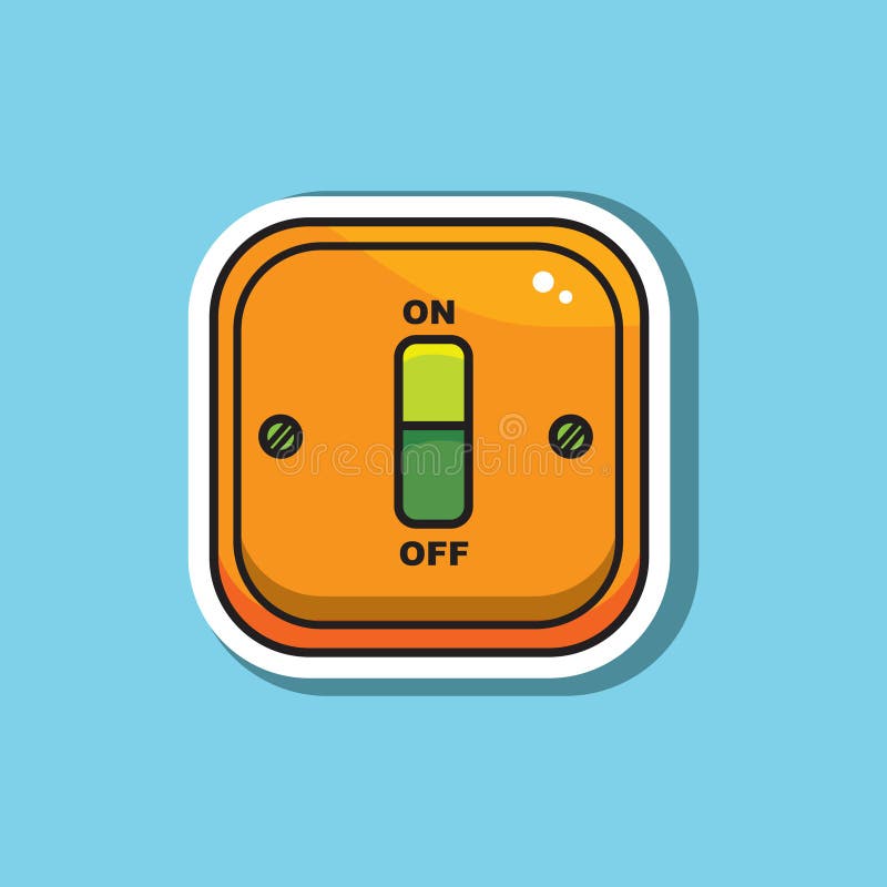 Power Switch. Vector Illustration Decorative Design Stock Vector