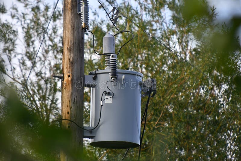 Power Transformer and Power Pole royalty free stock photography Power Transformer and Power Pole royalty free stock photography