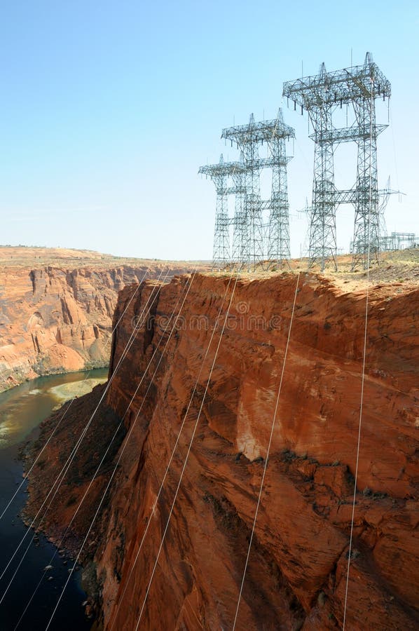 Power Transmission Lines at Glen Canyon Dam