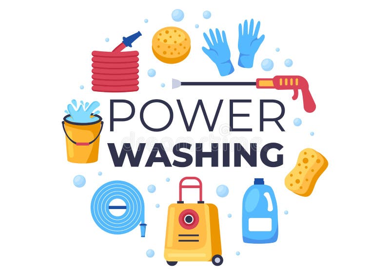 Power Washing Machine Cleaner with Various Cleaning Tools and Outside