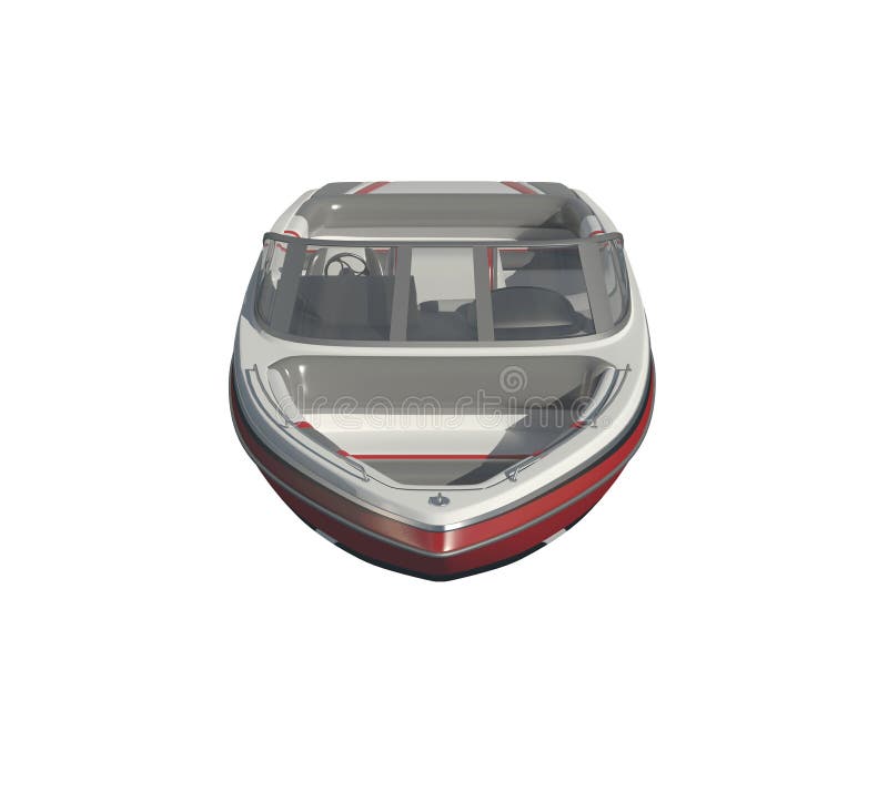 Powerboat isolado na ilustração branca do fundo 3d ilustração do vetor Powerboat isolado na ilustração branca do fundo 3d ilustração do vetor