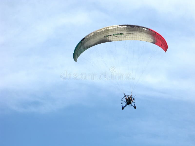 Powered Paragliding in the Sky Editorial Photo Image of altitude, aerial 79173251