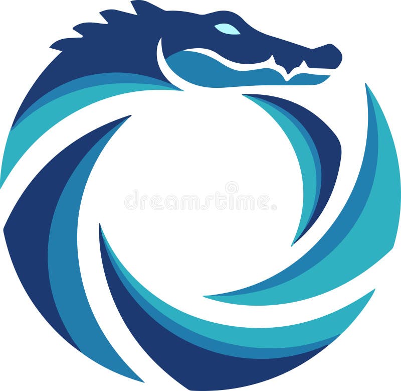 Powerful alligator vector icon with dynamic lines and futuristic abstract design stylized alligator head vector icon with dynamic ilustração royalty free