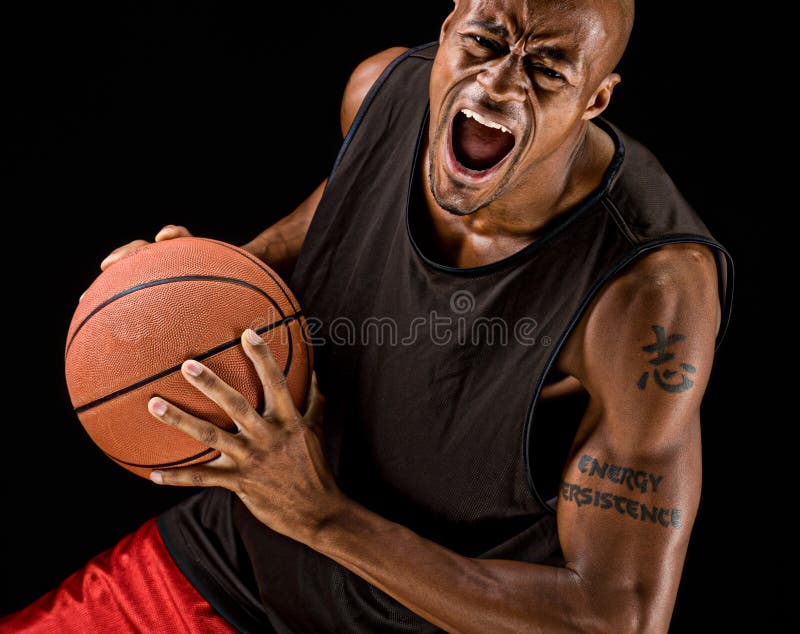 Powerful Basketball Player stock image. Image of muscles 17345885