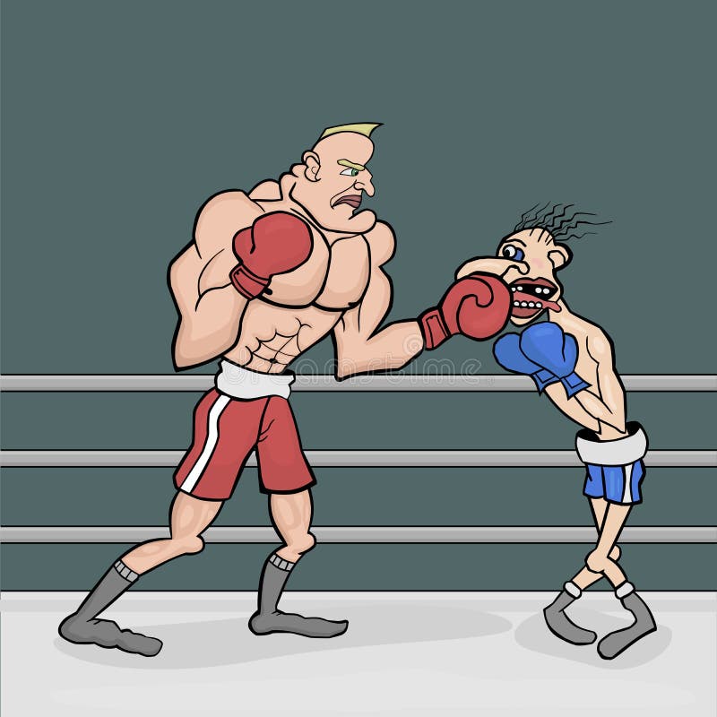 Funny Boxing Cartoon