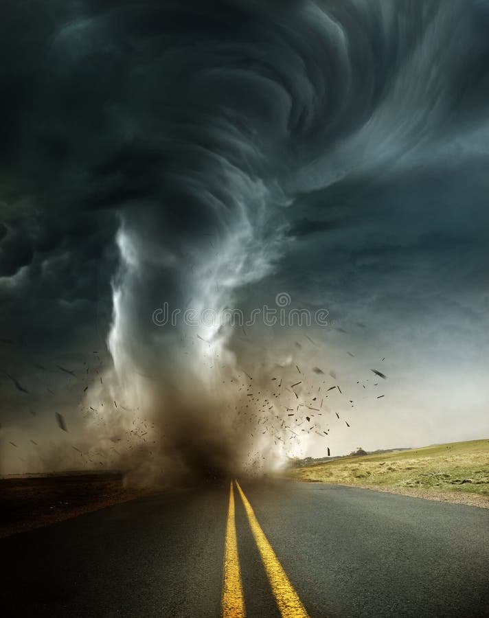 A Powerful And Destructive Tornado royalty free stock image